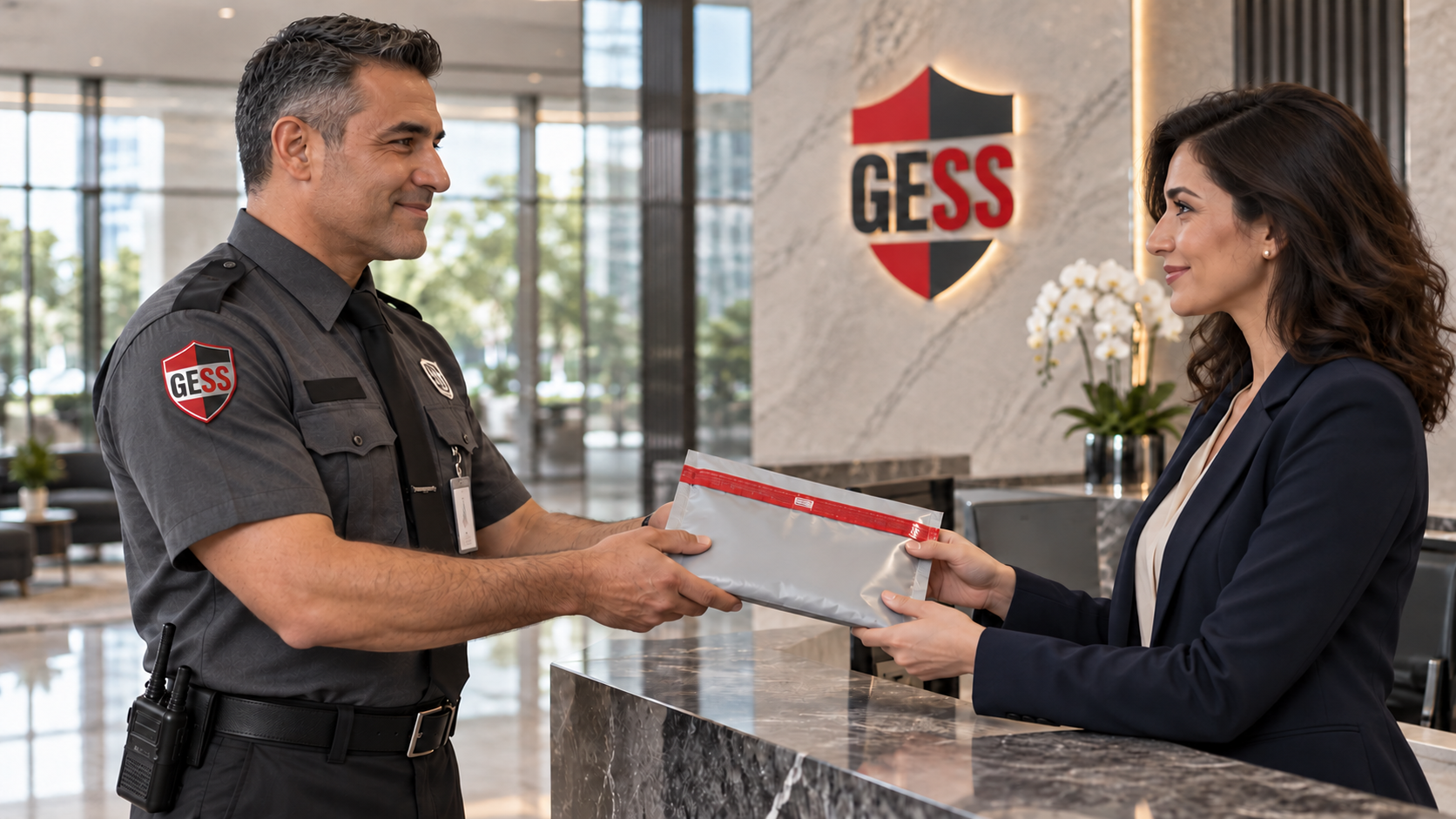 Önemli Evrak Taşıma için temsili GESS hizmet sahnesi